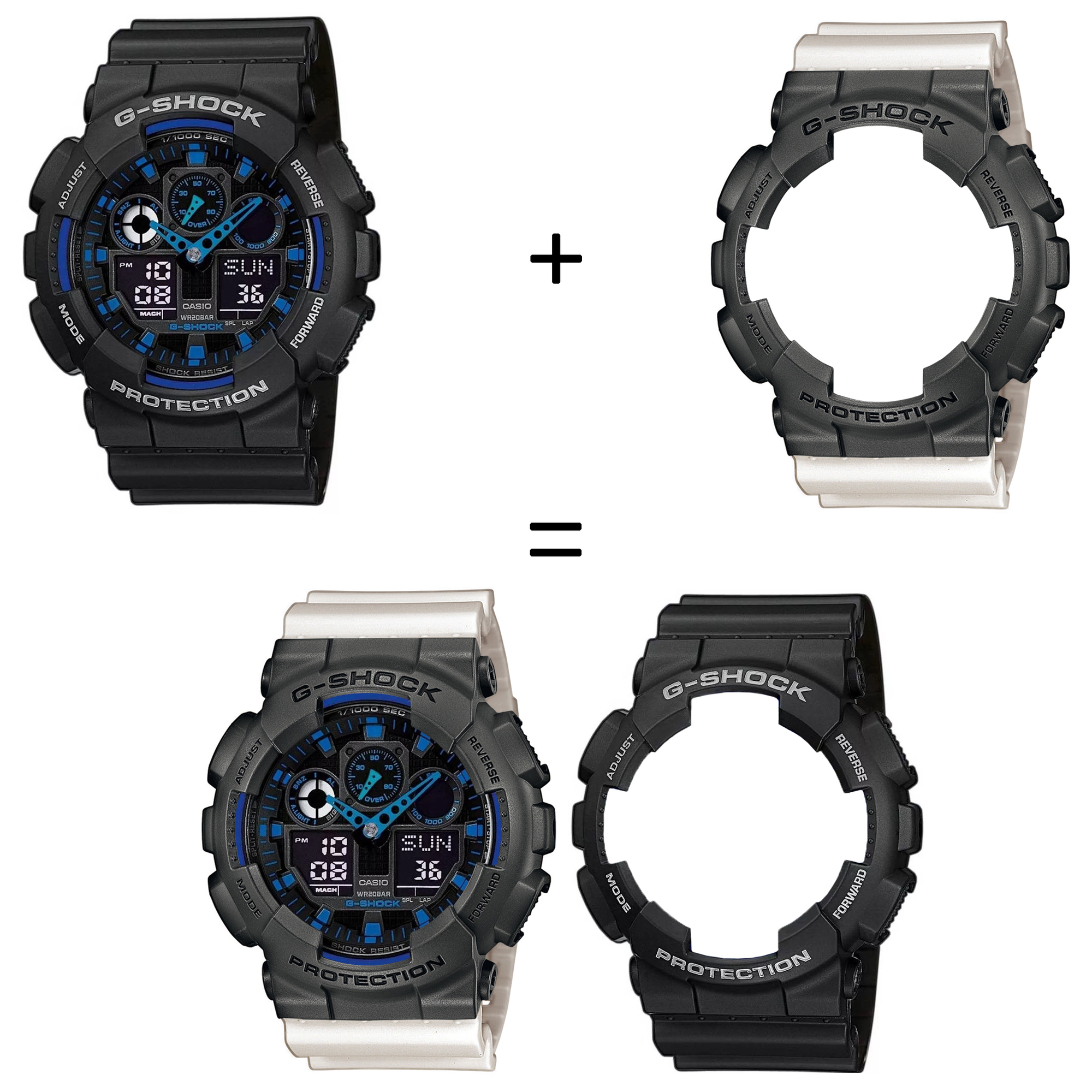 Casio SET GA-100-1A2ER + BEZEL 10467795 + PASEK 10395227 zegarek - miniatura 2