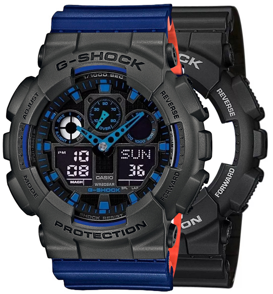  Casio G-SHOCK SET GA-100-1A2ER + BEZEL 10467795 + PASEK 10527467 