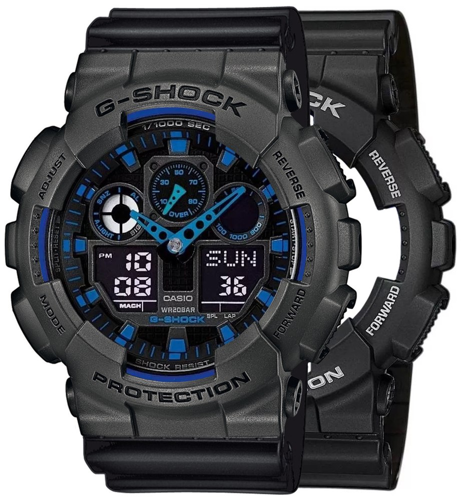 G-SHOCK SET GA-100-1A2ER + BEZEL 10467795 + PASEK 10536683