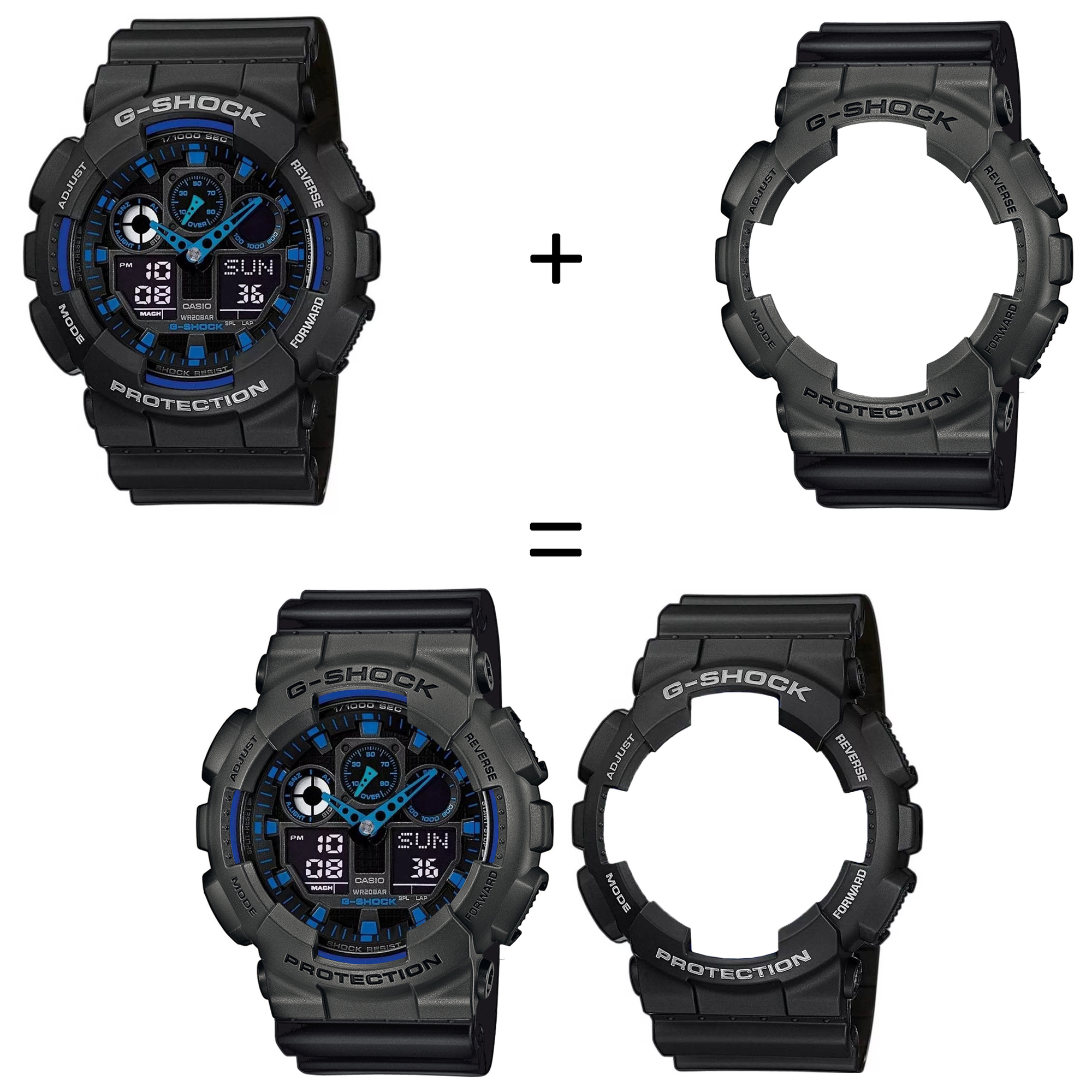 Casio SET GA-100-1A2ER + BEZEL 10467795 + PASEK 10536683 zegarek - miniatura 2