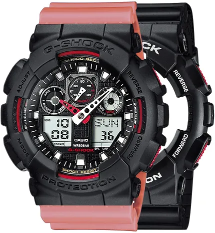 Casio SET GA-100-1A4ER + BEZEL 10358741 + PASEK 10498150 - zdjęcie 1