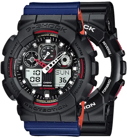 Casio SET GA-100-1A4ER + BEZEL 10358741 + PASEK 10527467 - zdjęcie 1