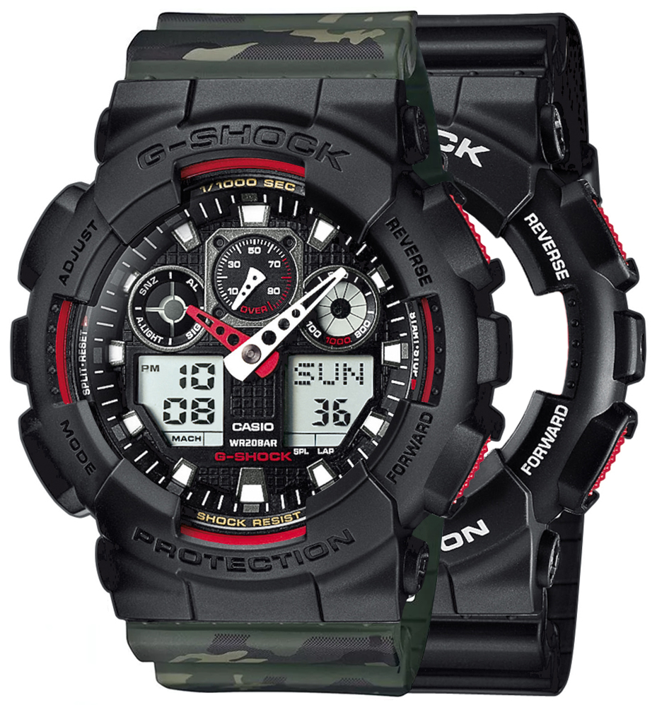  Casio G-SHOCK SET GA-100-1A4ER + BEZEL 10358741 + PASEK 10561429 