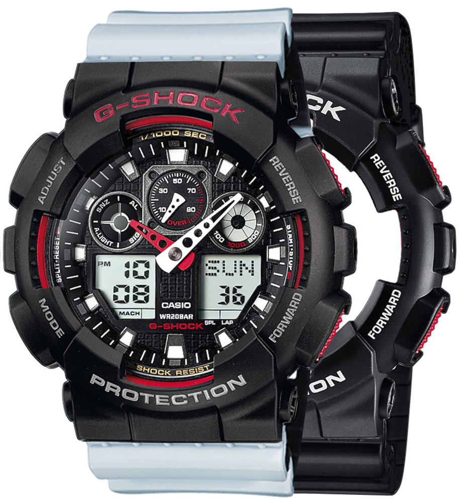 Casio SET GA-100-1A4ER + BEZEL 10378531 + PASEK 10527469 - miniatura 1