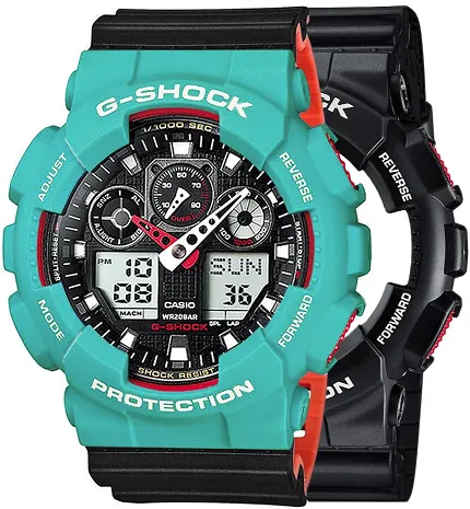 Casio SET GA-100-1A4ER + BEZEL 10410475 + PASEK 10577142 - zdjęcie 1