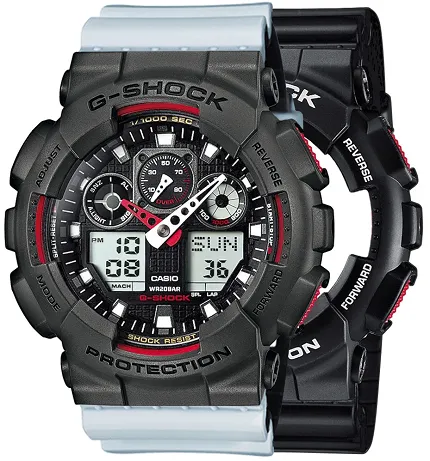 Casio SET GA-100-1A4ER + BEZEL 10467795 + PASEK 10527469 - zdjęcie 1