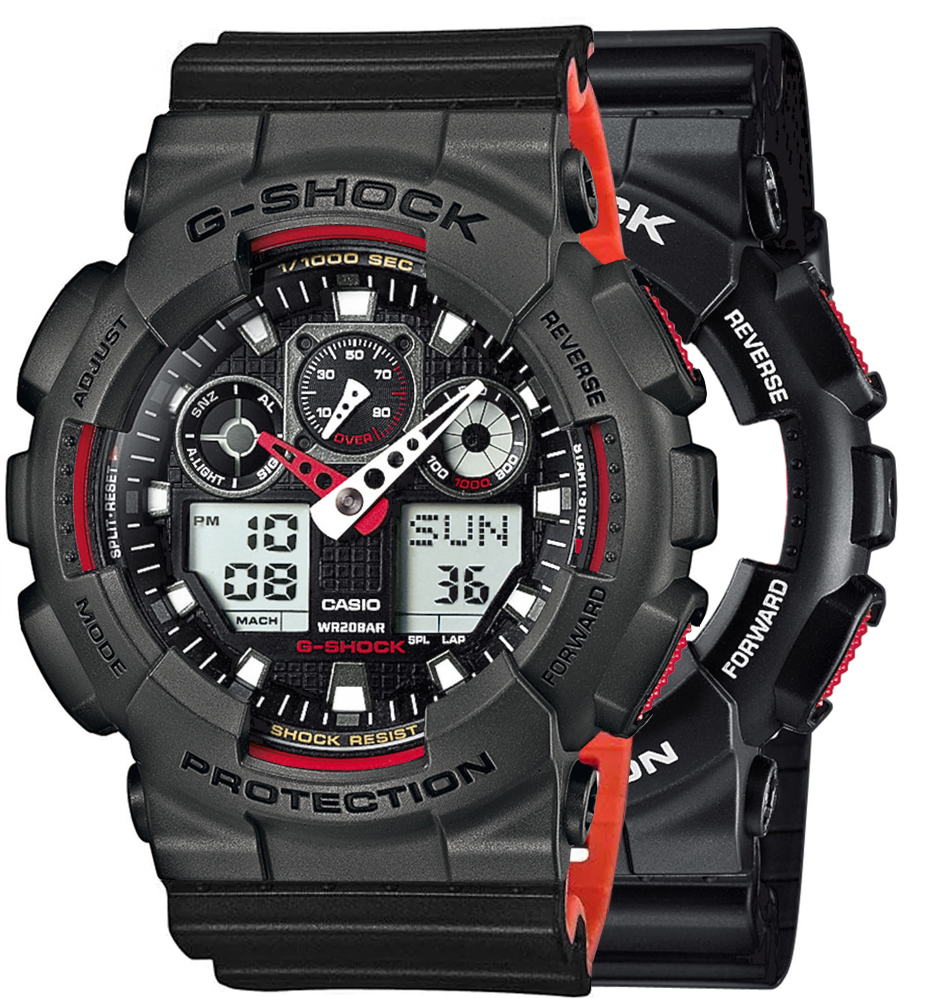 Casio SET GA-100-1A4ER + BEZEL 10467795 + PASEK 10577142