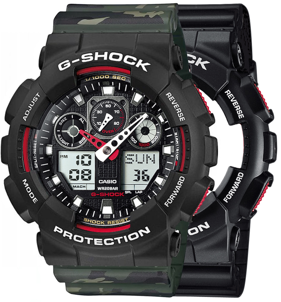  Casio G-SHOCK SET GA-100-1A4ER + BEZEL 10508136 + PASEK 10561429 