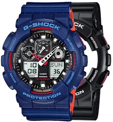 Casio SET GA-100-1A4ER + BEZEL 10527398 + PASEK 10527467 - zdjęcie 1