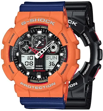 Casio SET GA-100-1A4ER + BEZEL 10589006 + PASEK 10527467 - zdjęcie 1