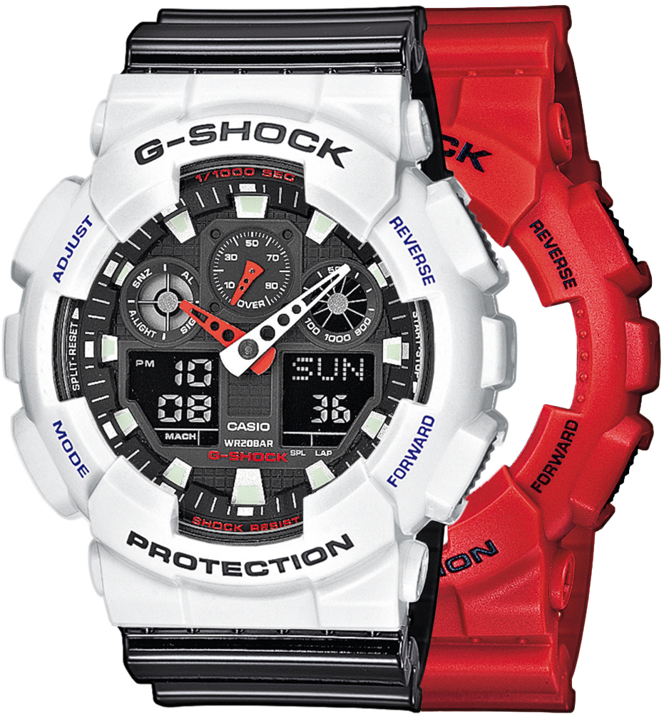 Casio SET GA-100B-4AER + BEZEL 10347600 + PASEK 10378391