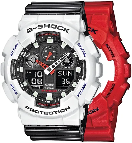 Casio SET GA-100B-4AER + BEZEL 10347600 + PASEK 10378391
