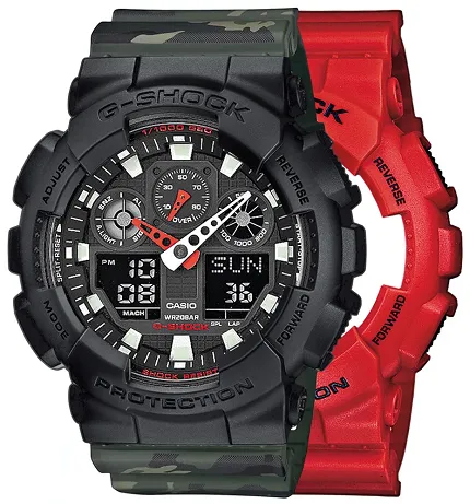 Casio SET GA-100B-4AER + BEZEL 10358741 + PASEK 10561429 - zdjęcie 1