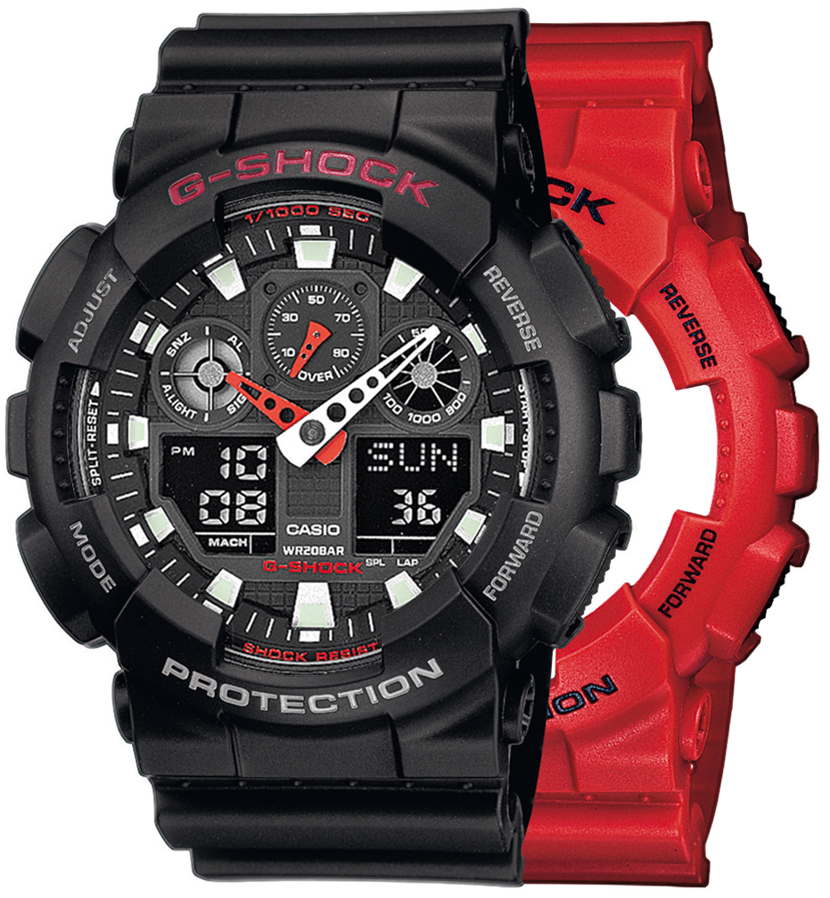  Casio G-SHOCK SET GA-100B-4AER + BEZEL 10378531 + PASEK 10347688 