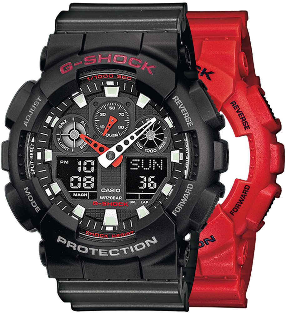  Casio G-SHOCK SET GA-100B-4AER + BEZEL 10378531 + PASEK 10467764 