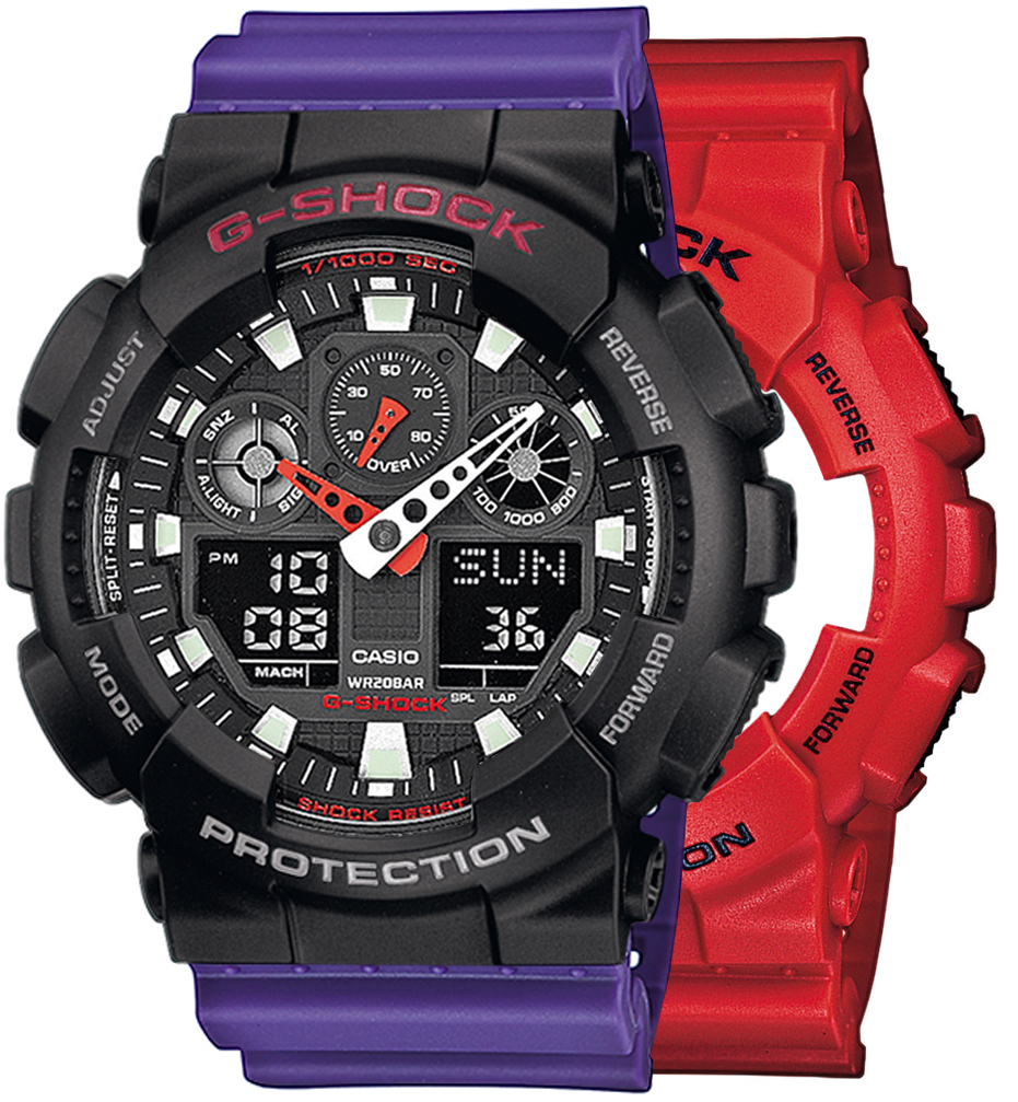  Casio G-SHOCK SET GA-100B-4AER + BEZEL 10378531 + PASEK 10498156 