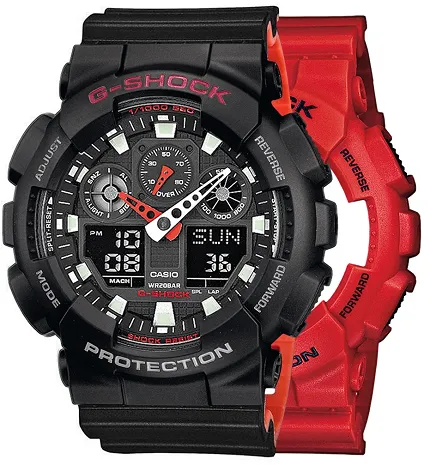 Casio SET GA-100B-4AER + BEZEL 10378531 + PASEK 10577142 - zdjęcie 1