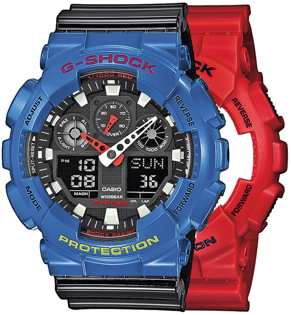 G-SHOCK SET GA-100B-4AER + BEZEL 10388974 + PASEK 10378391