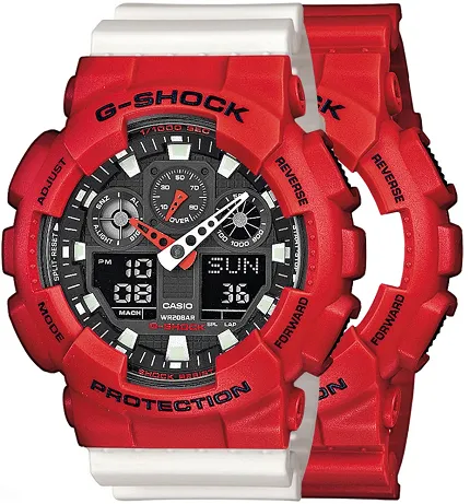Casio SET GA-100B-4AER + BEZEL 10395289 + PASEK 10395227 - zdjęcie 1