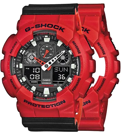 Casio SET GA-100B-4AER + BEZEL 10395289 + PASEK 10577142 - zdjęcie 1