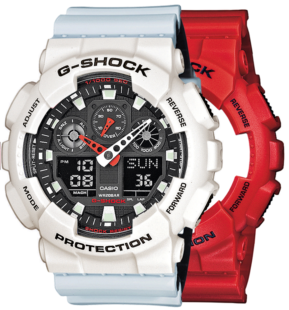  Casio G-SHOCK SET GA-100B-4AER + BEZEL 10395292 + PASEK 10527469 
