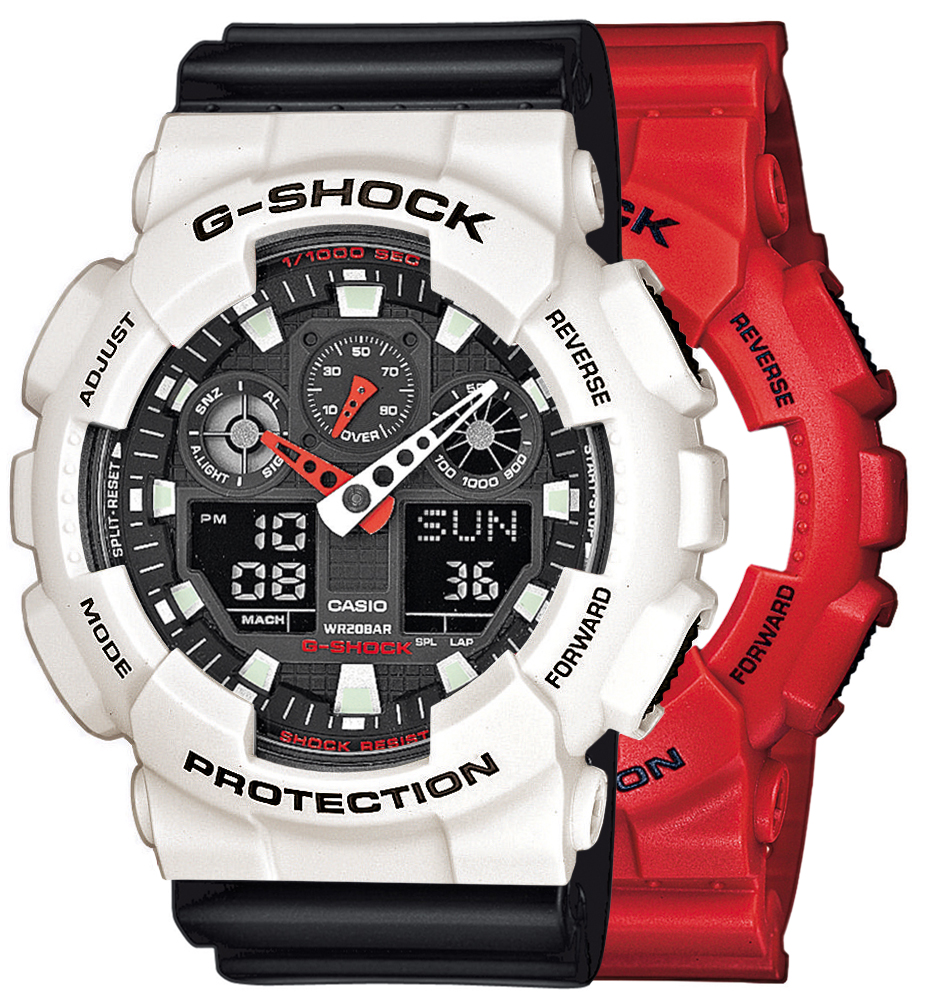 G-SHOCK SET GA-100B-4AER + BEZEL 10395292 + PASEK 10536683