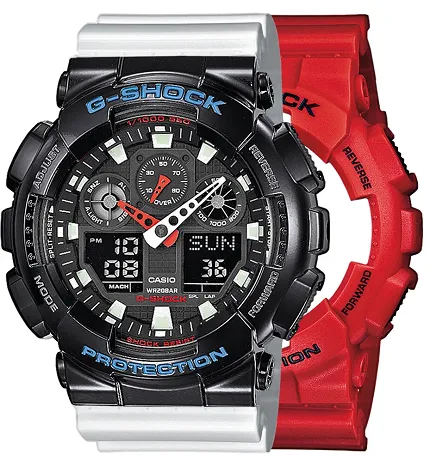 Casio SET GA-100B-4AER + BEZEL 10407691 + PASEK 10347710 - zdjęcie 1