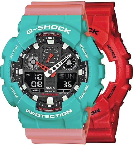 Casio SET GA-100B-4AER + BEZEL 10410475 + PASEK 10498150 - zdjęcie 1