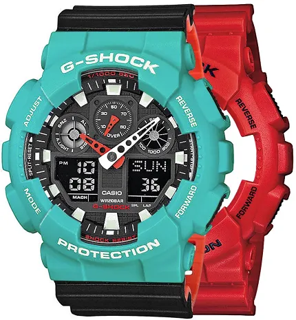 Casio SET GA-100B-4AER + BEZEL 10410475 + PASEK 10577142 - zdjęcie 1