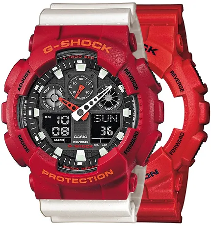 Casio SET GA-100B-4AER + BEZEL 10441433 + PASEK 10395227 - zdjęcie 1