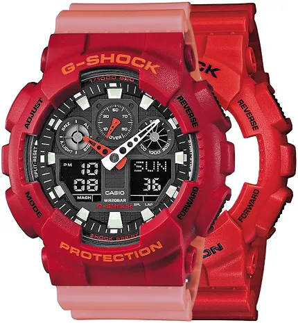 Casio SET GA-100B-4AER + BEZEL 10441433 + PASEK 10498150 - zdjęcie 1