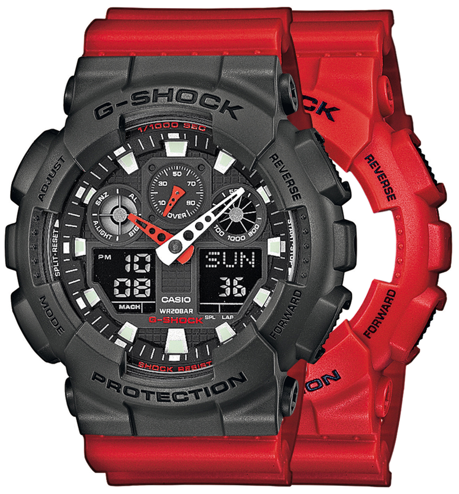  Casio G-SHOCK SET GA-100B-4AER + BEZEL 10467795 + PASEK 10395226 