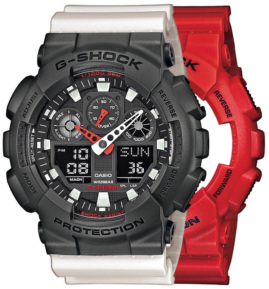Casio SET GA-100B-4AER + BEZEL 10467795 + PASEK 10395227 - miniatura 1