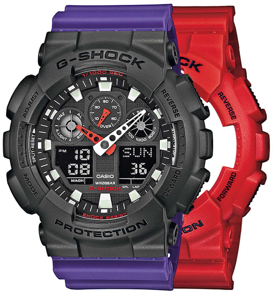 Casio SET GA-100B-4AER + BEZEL 10467795 + PASEK 10498156 - miniatura 1