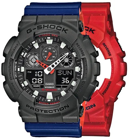 Casio SET GA-100B-4AER + BEZEL 10467795 + PASEK 10527467 - zdjęcie 1