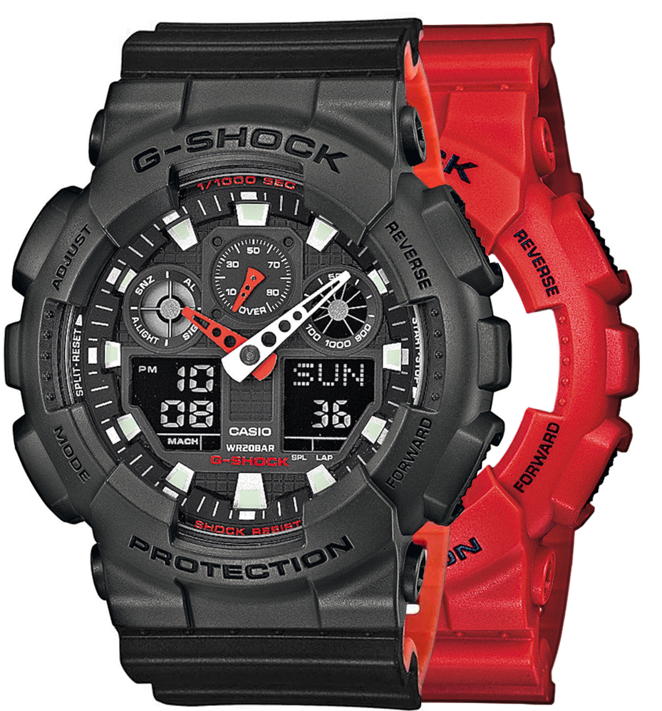 Casio SET GA-100B-4AER + BEZEL 10467795 + PASEK 10577142 - miniatura 1