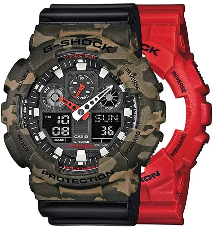 Casio SET GA-100B-4AER + BEZEL 10507070 + PASEK 10536683 - zdjęcie 1