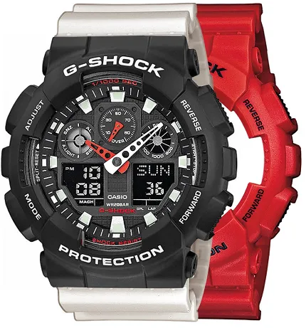 Casio SET GA-100B-4AER + BEZEL 10508136 + PASEK 10395227