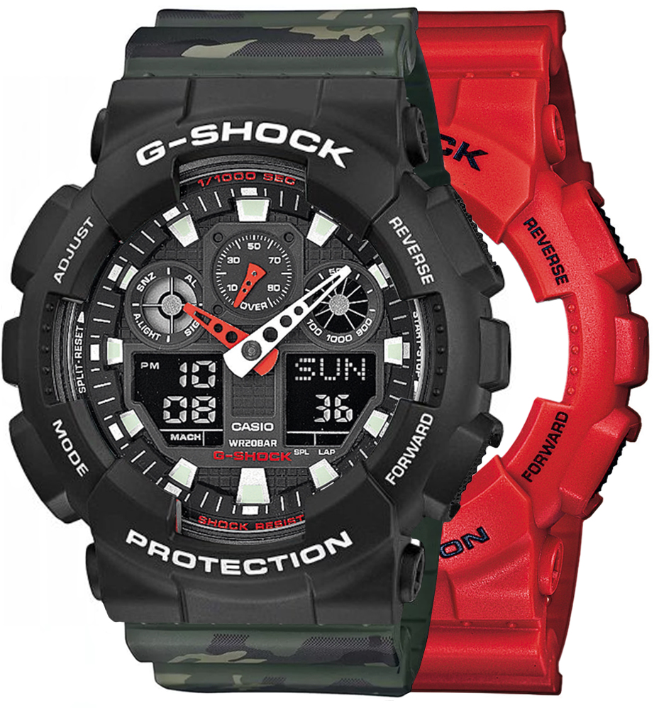 Casio SET GA-100B-4AER + BEZEL 10508136 + PASEK 10561429 - miniatura 1