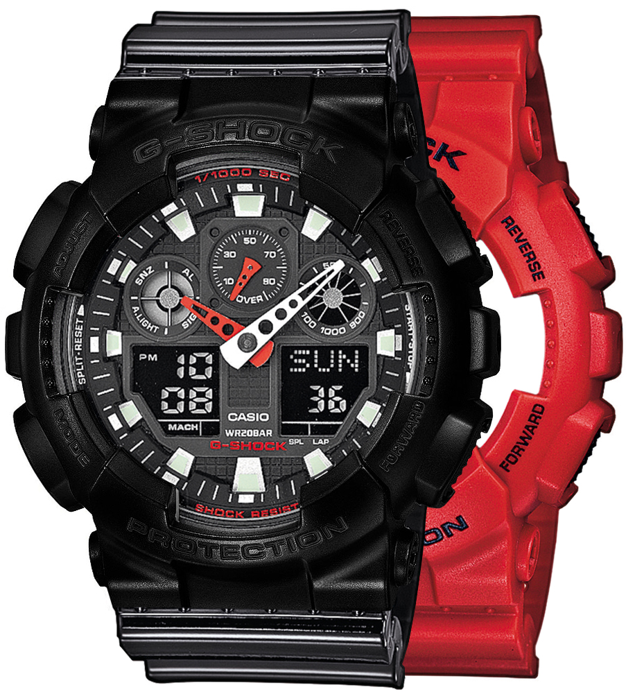 Casio SET GA-100B-4AER + BEZEL 10523429 + PASEK 10378391 - miniatura 1