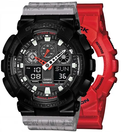 Casio SET GA-100B-4AER + BEZEL 10523429 + PASEK 10498174 - zdjęcie 1