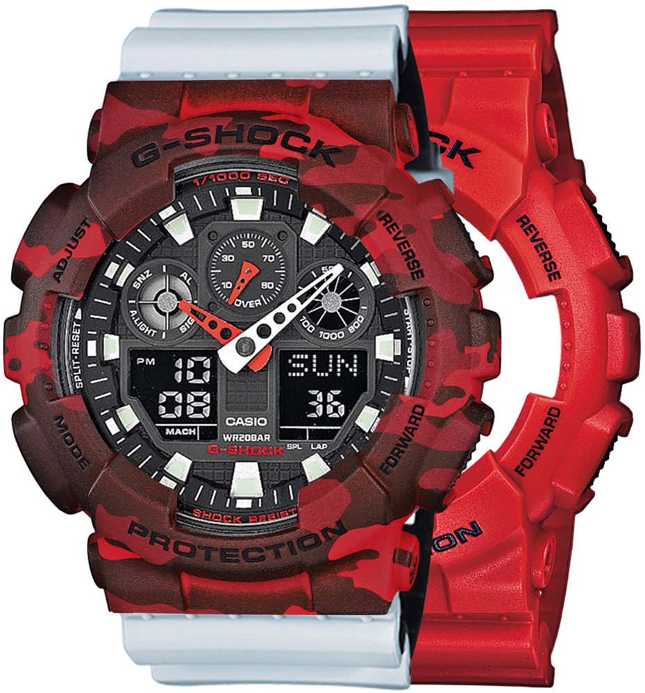 G-SHOCK SET GA-100B-4AER + BEZEL 10530688 + PASEK 10527469