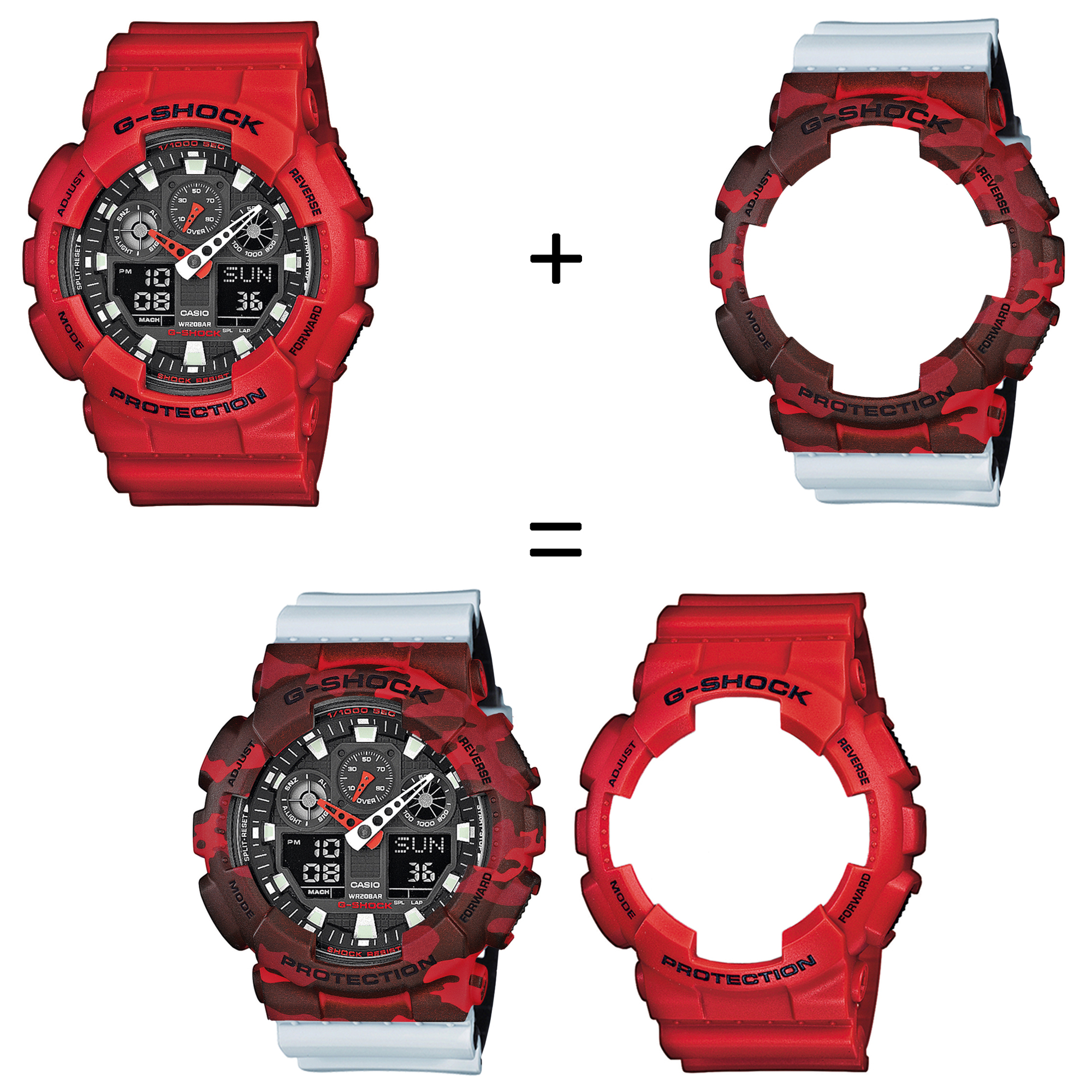 Casio SET GA-100B-4AER + BEZEL 10530688 + PASEK 10527469 zegarek - miniatura 2