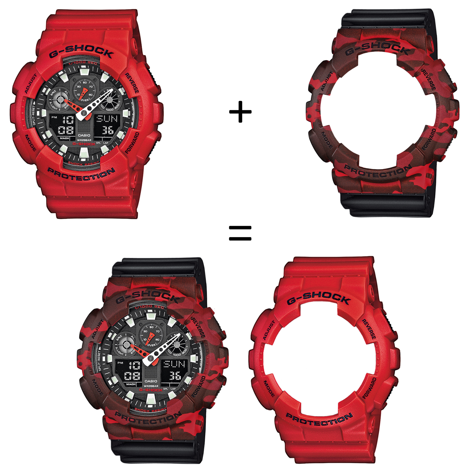Casio SET GA-100B-4AER + BEZEL 10530688 + PASEK 10536683 zegarek - miniatura 2