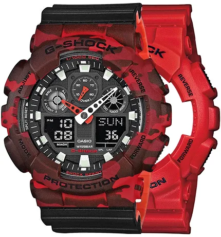 Casio SET GA-100B-4AER + BEZEL 10530688 + PASEK 10577142 - zdjęcie 1