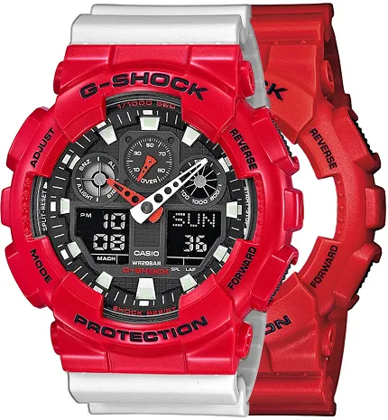 Casio SET GA-100B-4AER + BEZEL 10557822 + PASEK 10430571 - zdjęcie 1