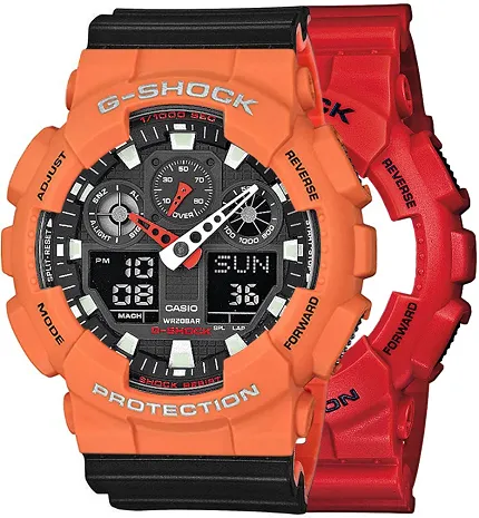 Casio SET GA-100B-4AER + BEZEL 10589006 + PASEK 10577142 - zdjęcie 1