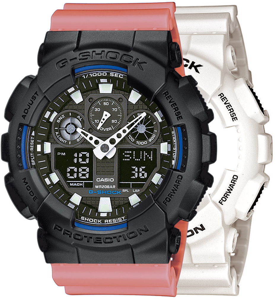  Casio G-SHOCK SET GA-100B-7AER + BEZEL 10358741 + PASEK 10498150 