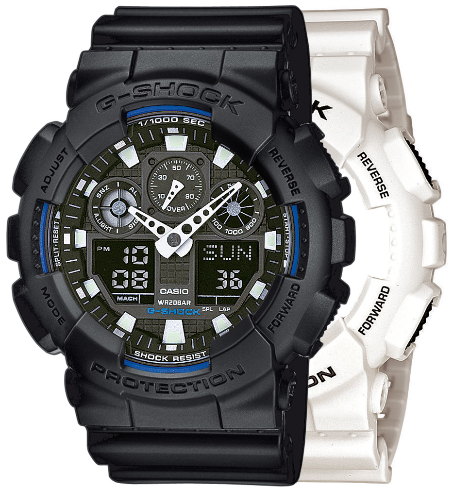 G-SHOCK SET GA-100B-7AER + BEZEL 10358741 + PASEK 10536683