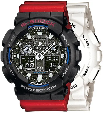 Casio SET GA-100B-7AER + BEZEL 10378531 + PASEK 10395226 - zdjęcie 1